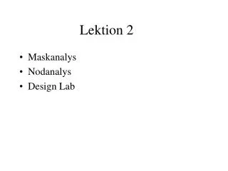 lektion 2