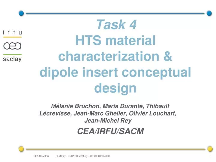 task 4 hts material characterization dipole insert conceptual design