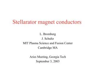 Stellarator magnet conductors