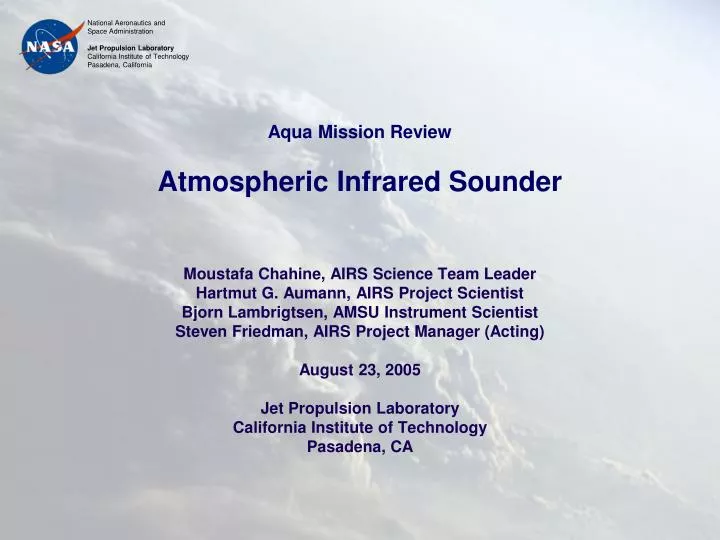 aqua mission review atmospheric infrared sounder