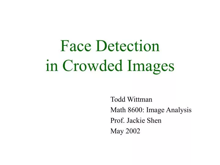 face detection in crowded images