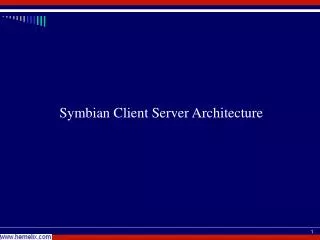 Symbian Client Server Architecture