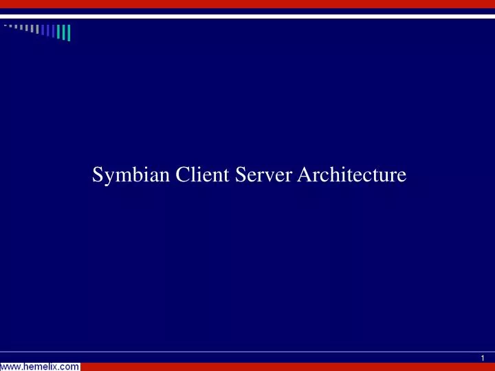 symbian client server architecture