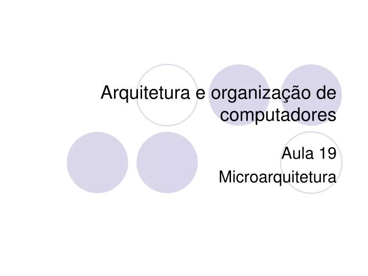 arquitetura e organiza o de computadores