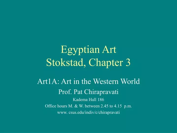 egyptian art stokstad chapter 3