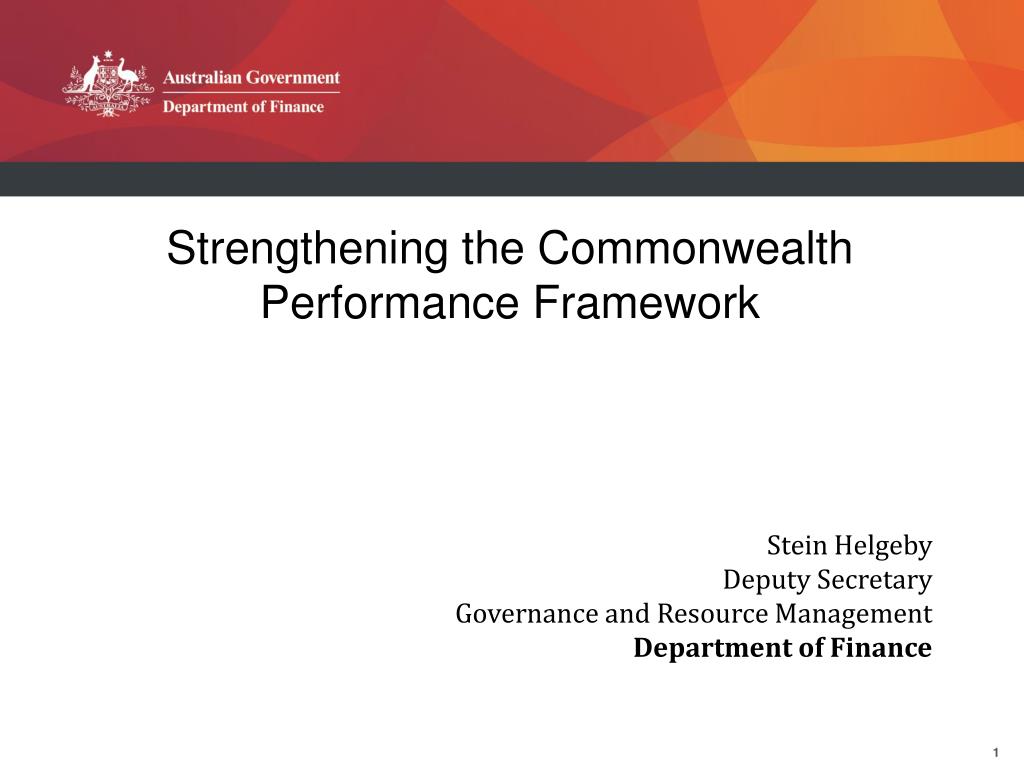 PPT - Strengthening the Commonwealth Performance Framework PowerPoint ...