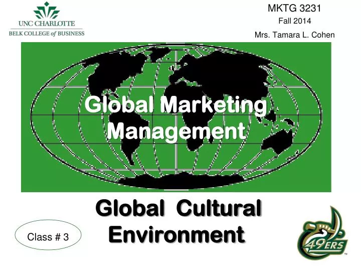 global marketing management global cultural environment