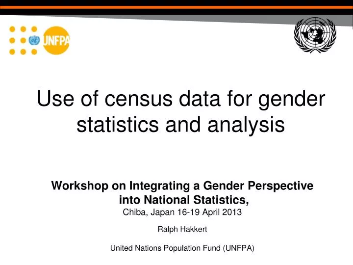 use of census data for gender statistics and analysis