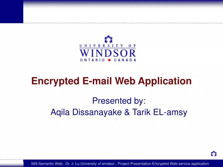 encrypted e mail web application