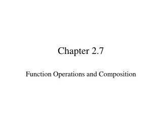 Chapter 2.7