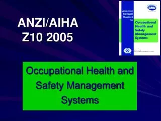 ANZI/AIHA Z10 2005