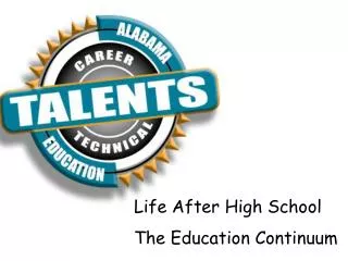 Life After High School The Education Continuum