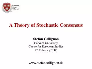 Professor Stefan Collignon