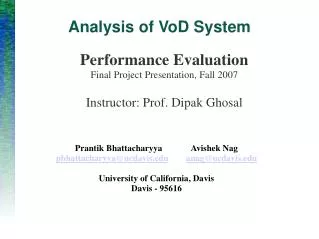 Analysis of VoD System