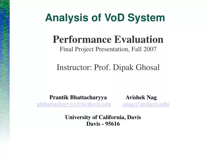 analysis of vod system
