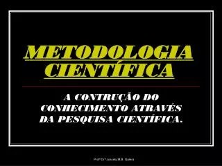 metodologia cient fica