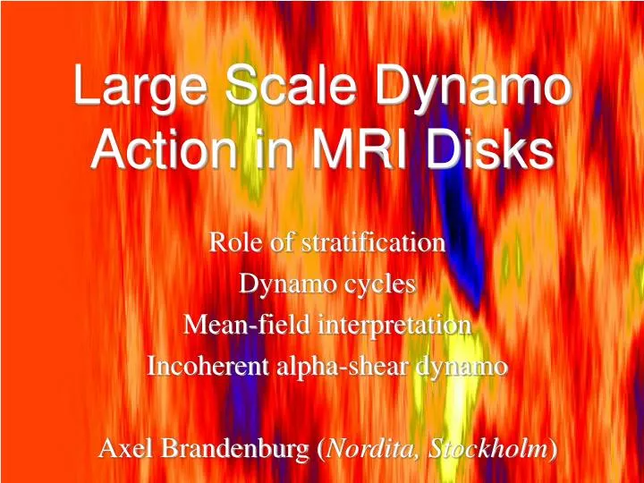 large scale dynamo action in mri disks