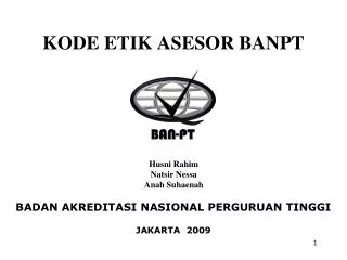 kode etik asesor banpt