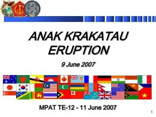 ANAK KRAKATAU ERUPTION 9 June 2007