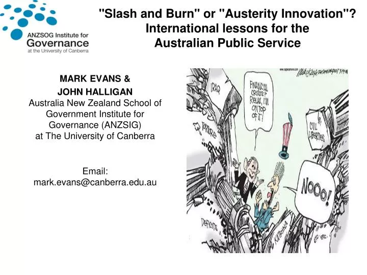 slash and burn or austerity innovation international lessons for the australian public service