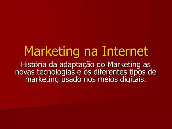 marketing na internet