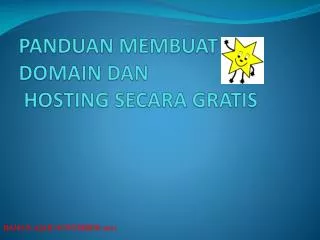 panduan membuat domain dan hosting secara gratis