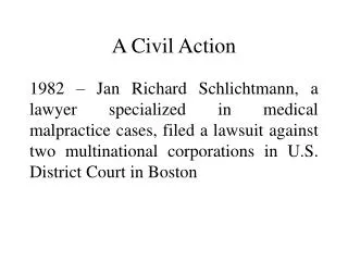 A Civil Action