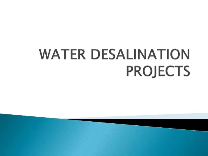 water desalination projects