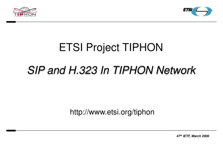 etsi project tiphon sip and h 323 in tiphon network