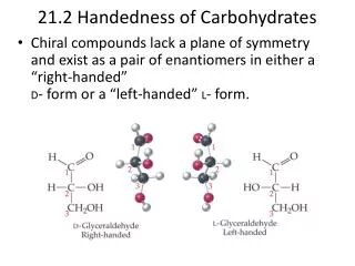 21.2 Handedness of Carbohydrates