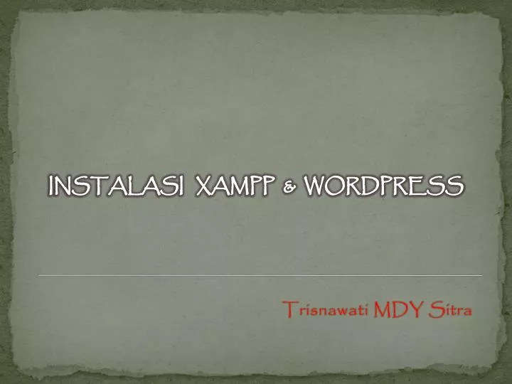 instalasi xampp wordpress