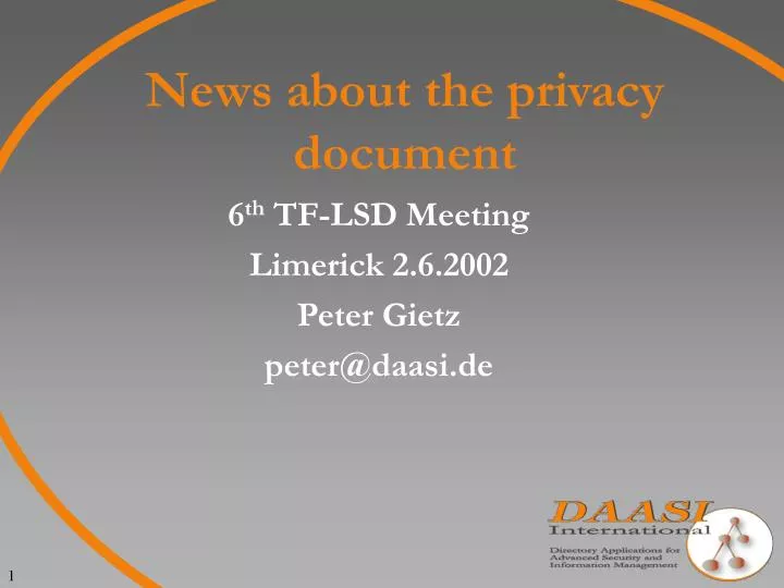 news about the privacy document