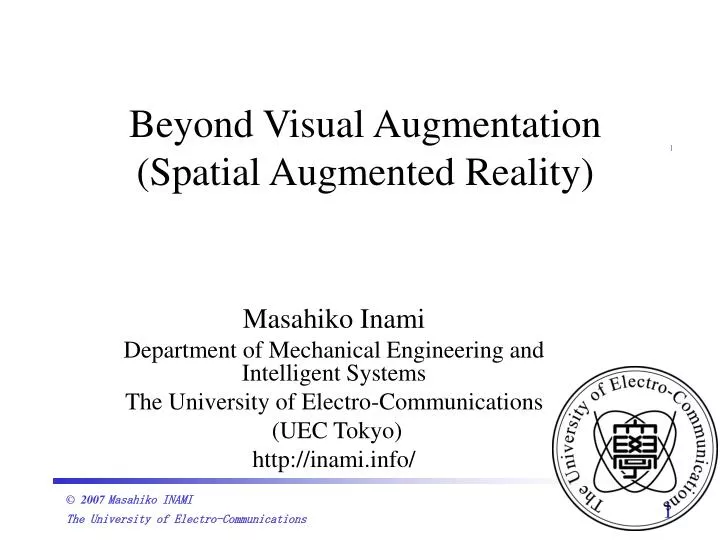 beyond visual augmentation spatial augmented reality