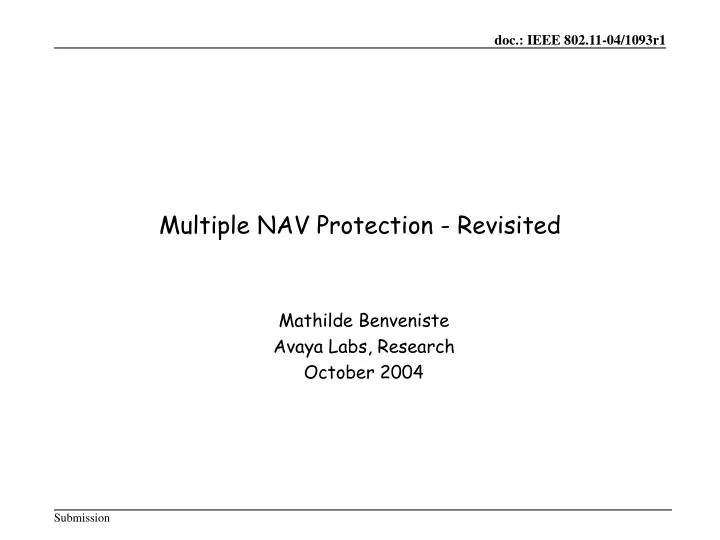 multiple nav protection revisited