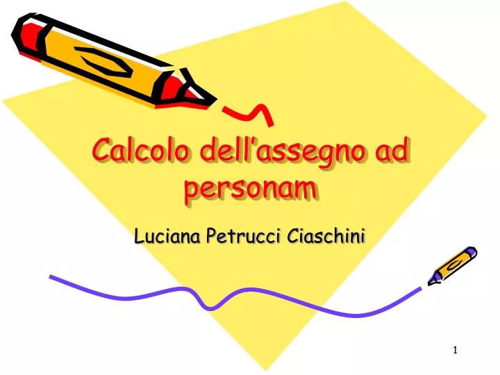 calcolo dell assegno ad personam