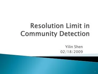 Resolution Limit in Community Detection