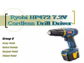 Ryobi HP472 7.2V Cordless Drill Driver