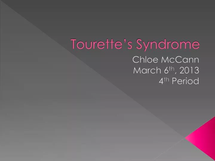 tourette s syndrome