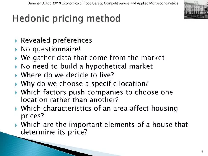 hedonic pricing method