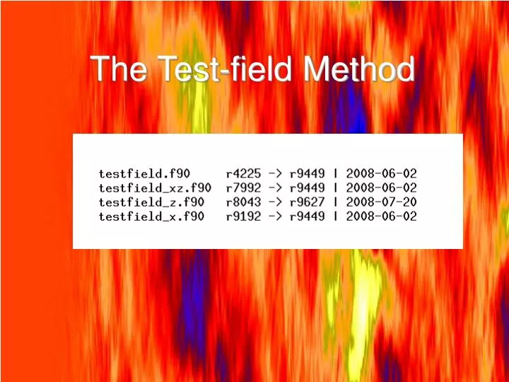 the test field method