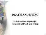 DEATH AND DYING