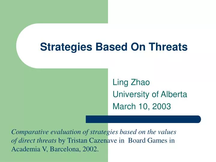strategies based on threats