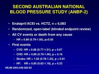 SECOND AUSTRALIAN NATIONAL BLOOD PRESSURE STUDY (ANBP-2)