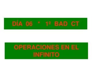 operaciones en el infinito