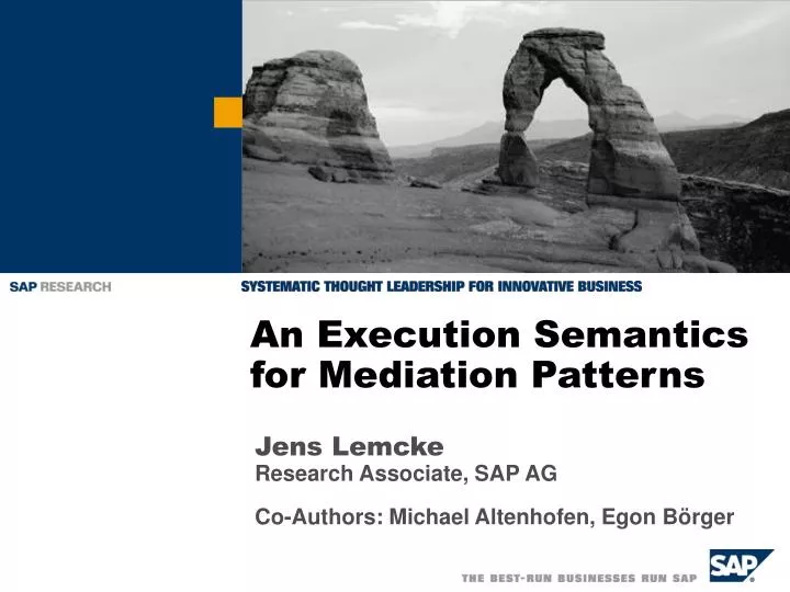 an execution semantics for mediation patterns