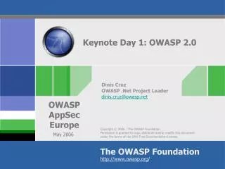 Keynote Day 1: OWASP 2.0