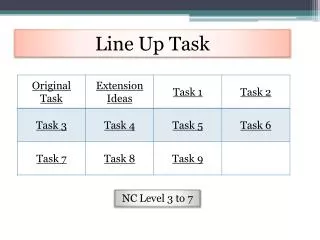 Line Up Task