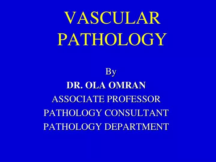 vascular pathology
