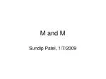 M and M - slide 1