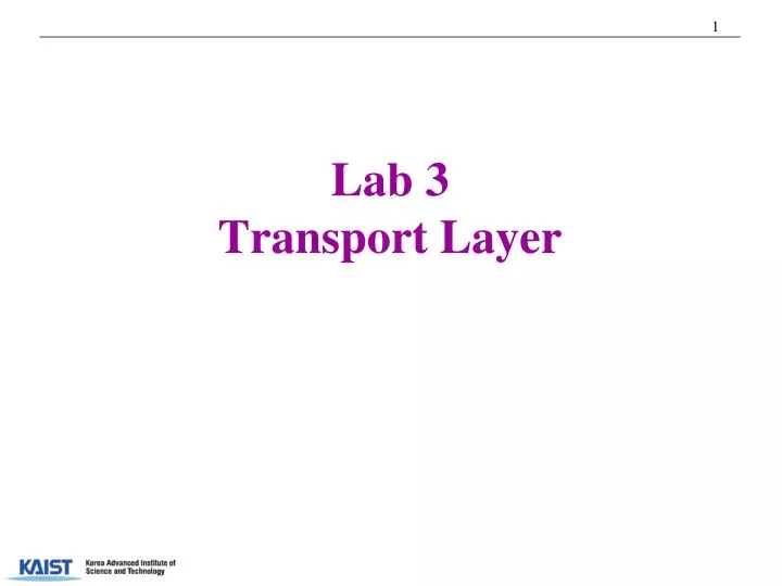 lab 3 transport layer